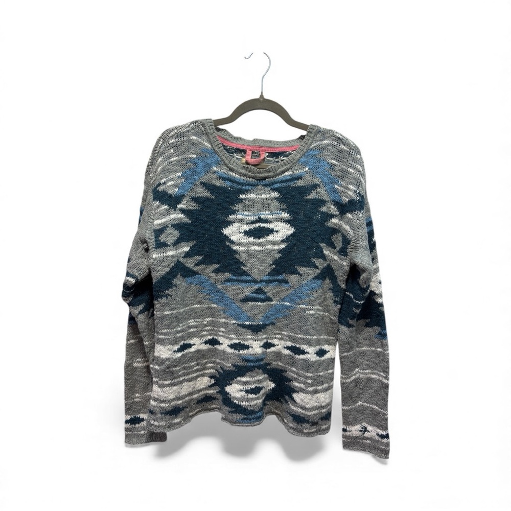 Triple Five Soul Women's Aztec Print Pullover Sweater‎ Size Medium